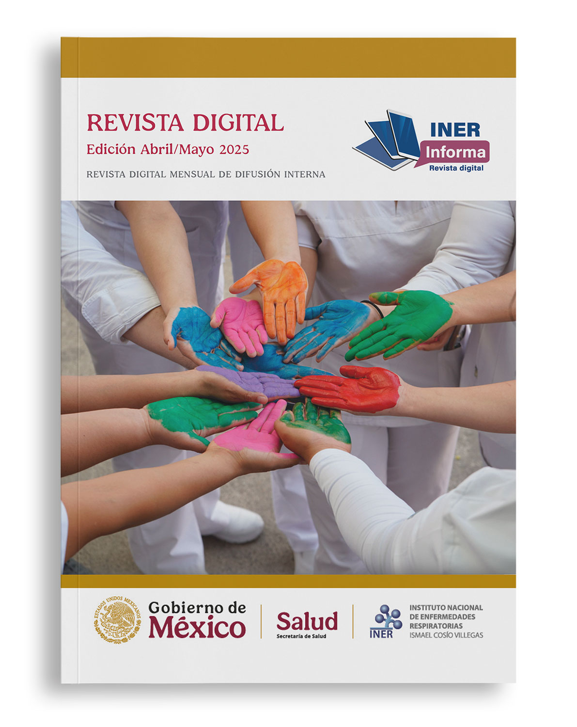 Muckup de la portada de abril de la Revista Digital INER Informa