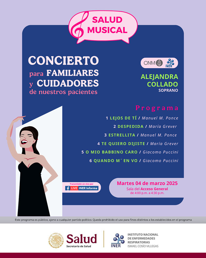 Postal para promover concierto en el INER