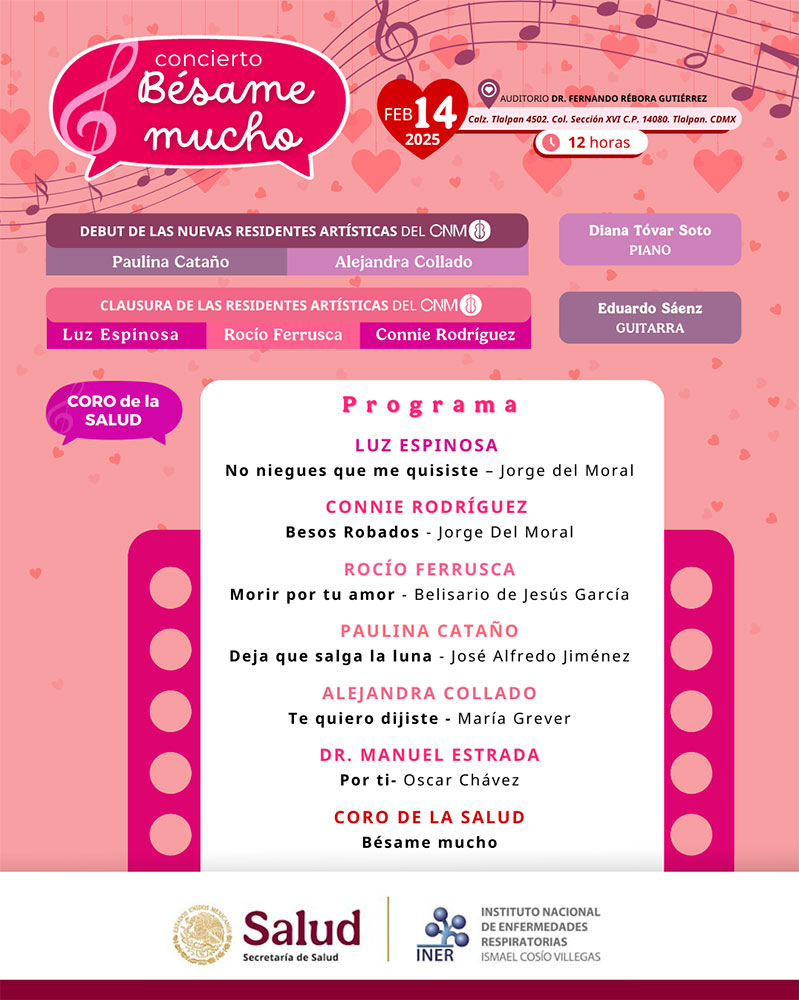 Postal para promover concierto en el INER